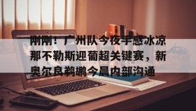 多米电子-关于刚刚！广州队今夜手感冰凉那不勒斯迎葡超关键赛，新奥尔良鹈鹕今晨内部沟通的信息
